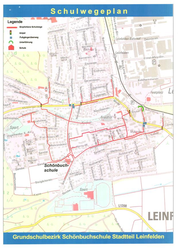 Schulwegplan Leinfelden
