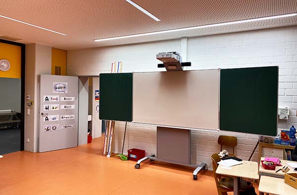 Medieneinsatz im Unterricht, neue Tafel in der Schönbuchschule