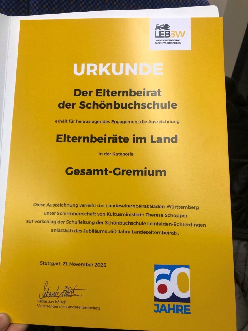 Foto8 Elternbeirat der Schönbuchschule gewinnt landesweiten Wettbewerb